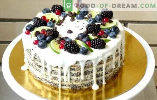 Sour cream cake: korak za korakom recept za domače dobrote. Pita iz vanilije, čokolade, želatinaste smetane (recepti po korakih)