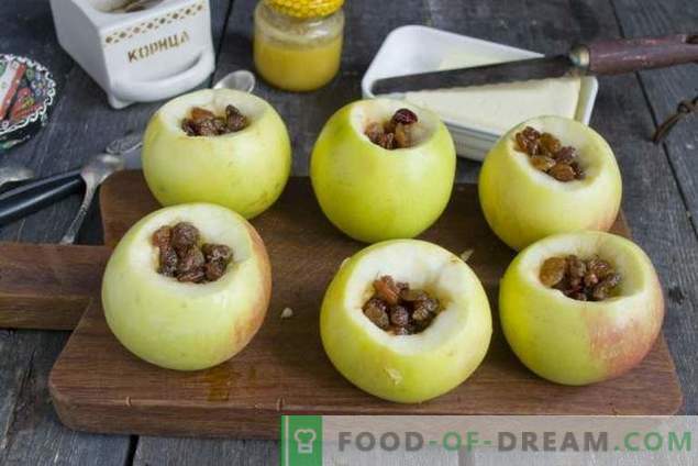 Pečena jabolka z medom in suhim sadjem
