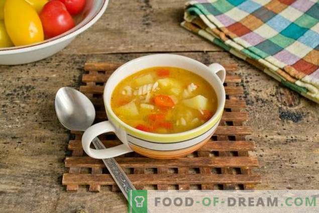 Soppa med pasta och grönsaker - när snabb, hälsosam och välsmakande