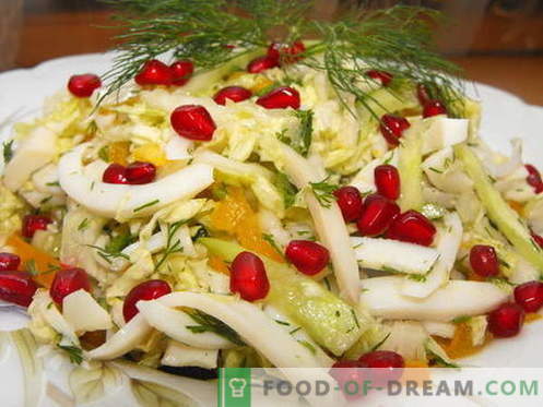 Salade de chou de Pékin - les meilleures recettes. Cuisiner les salades avec du chou chinois correctement.
