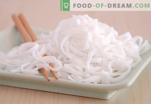 Macarrão de arroz - as melhores receitas. Como cozinhar corretamente e saboroso macarrão de arroz em casa.