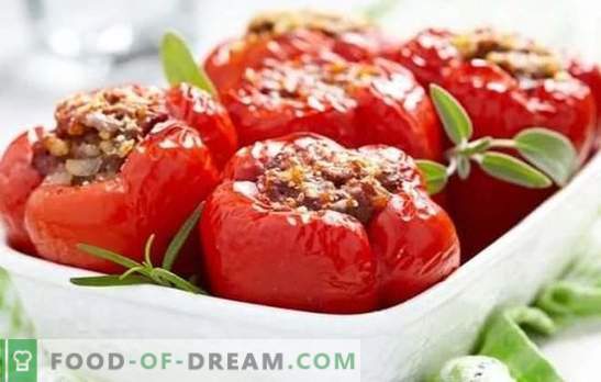 Stapsgewijs recept voor gevulde paprika's met gehakt. Hoe gevulde pepers te koken met gehakt op het fornuis en in de oven