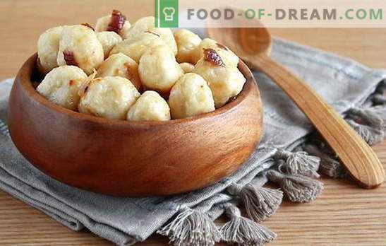 Lazni cmoki z krompirjem: osnovne sestavine, načini kuhanja. Recepti okusni leni cmoki z krompirjem