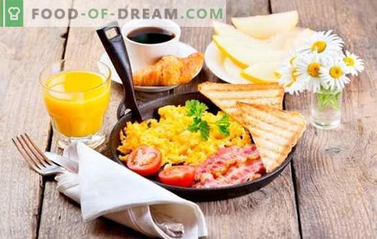 Kaj za kuhanje za zajtrk hitro in okusno: zdrave jedi za vsak dan. Izbor hitrih receptov za zajtrk iz najbolj preprostih izdelkov