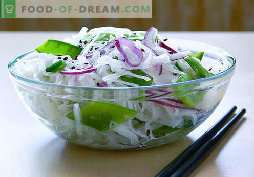 Daikon solate - pet najboljših receptov. Kako pravilno in okusno kuhati solate iz Daikon.