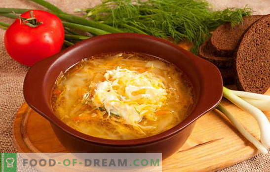 Značilnosti ruske kisle juhe: recepti. Koliko gospodinje - toliko možnosti zelje kislo zelje