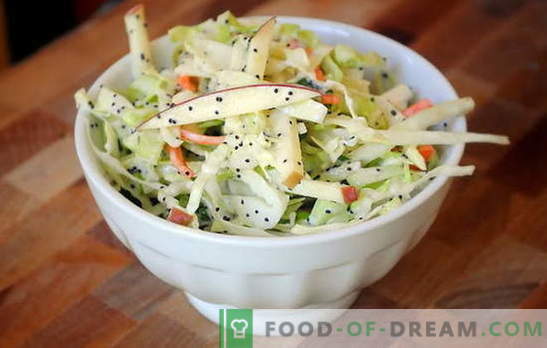 Zeljena solata z jabolkom - napolni se z vitamini! Recepti za zelje in jabolčno solato za delavnike in dneve posta