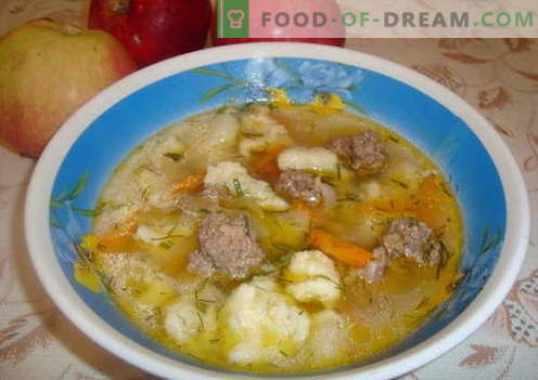 Juha za knedle - najboljši recepti. Kako pravilno in okusno kuhati juho z cmoki.