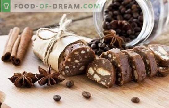 Čokoladna klobasa - recepti za čudovito sladico. Kuhanje čokoladne klobase iz piškotkov, s kakavom, kondenziranim mlekom, orehi