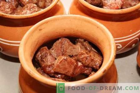 Lončeno meso - najboljši recepti. Kako pravilno in okusno kuhati meso v lončkih.