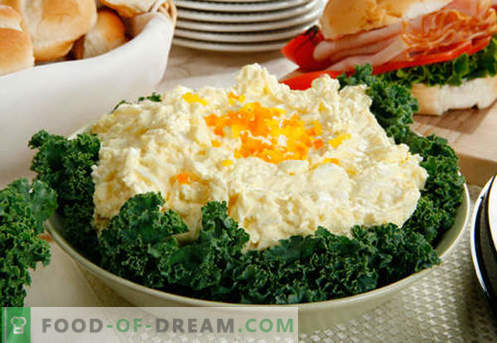 Jajčna solata - dokazani recepti. Kako kuhati jajčno solato.