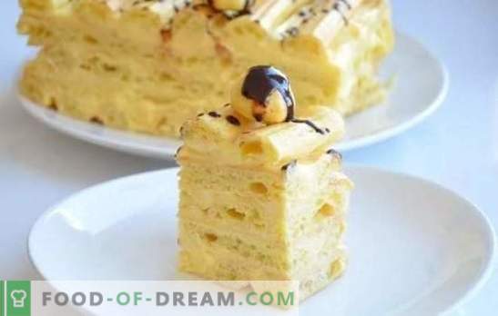 Castard Cake - Korak za korakom recepti za okusno sladico. Kuhanje domačih kolačev s kremo (korak za korakom)