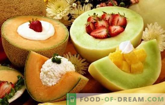 Sladice iz melone so aromatična poslastica za sladke zobe. Izbor najboljših receptov za melone
