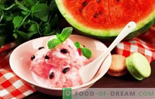 Lubenica za lubenice - poletje kul! Najboljši recepti za sladoled lubenice s smetano, mlekom, jogurtom, melono, bananami