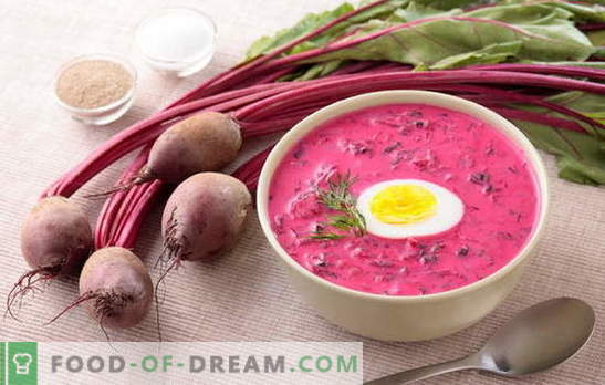 Navadne hladne juhe: juha od rdeče pese na kefirju. Pečena, kuhana in surova pesa - osnova za kefir rdeče pese