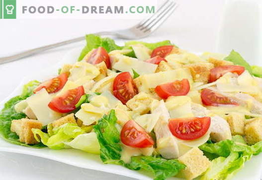 Cezarska solata s piščancem - najboljši recepti. Kako pravilno in okusno kuhati solato 