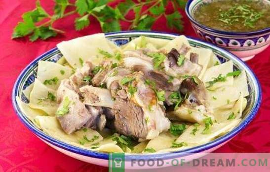 Beshbarmak: recepti za korak za korakom za krepko orientalsko jed. Kuhanje ovčetine, piščanca, govedine beshbarmak na receptih po korakih