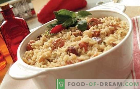 Riž z mesom: recepti po korakih. Kako kuhati pilav v lončkih, pečenju ali prepražimo v kitajskem rižu z mesom (korak za korakom)