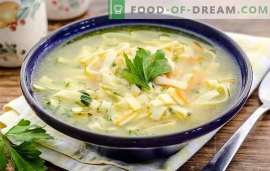 Juha z rezanci - najboljša jed za kosilo. Najboljši recepti za juho z rezanci: domača, pšenica, riž in ajda