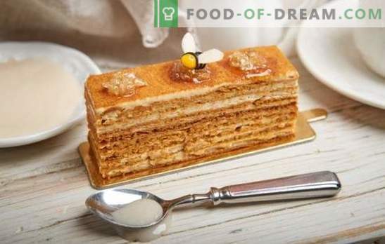 Honey cake: recept po korakih s fotografijo vaše najljubše pogače. Kuhanje doma s postopnimi recepti s fotografijami občutljive klasične ali nutty medene tortice