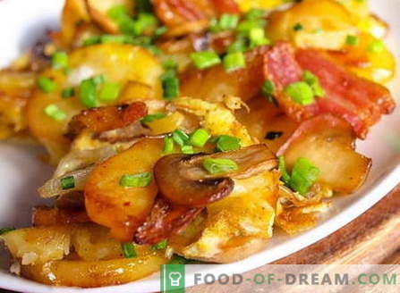 Krompir z gobami - najboljši recepti. Kako pravilno in okusno kuhati krompir z gobami.