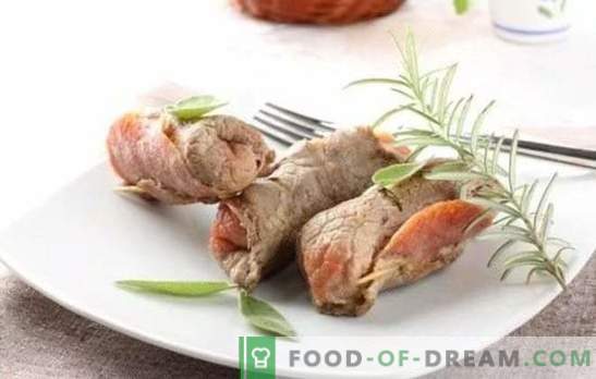 Svinjski zvitki so pisana praznična jed. Najbolj zanimivi recepti okusnih svinjskih mesa
