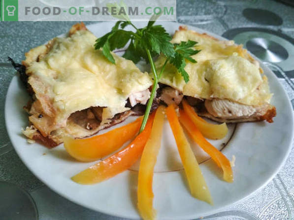 Recept za breezoli z gobami in piščancem: jed iz francoske kuhinje, recept za kuhanje s fotografijami