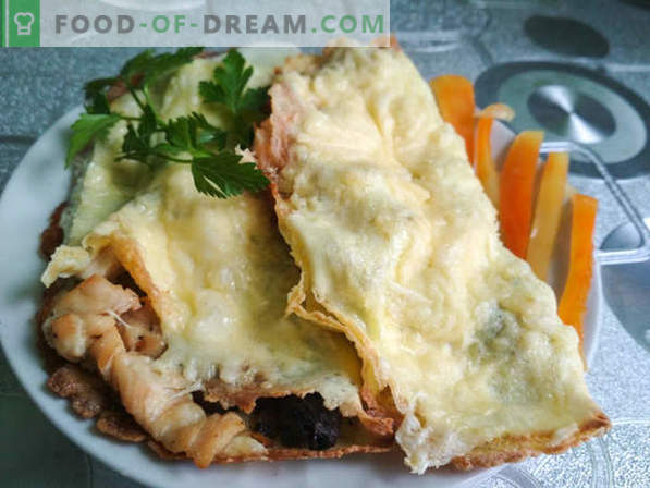 Recept za breezoli z gobami in piščancem: jed iz francoske kuhinje, recept za kuhanje s fotografijami